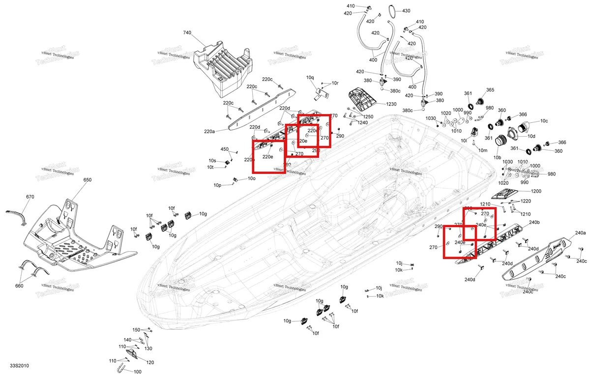 Деталь 292001503 (Push гайка Sea-Doo RXP (2016) (292001503)) на схеме узла 2020 Sea-Doo RXP 300 Hull