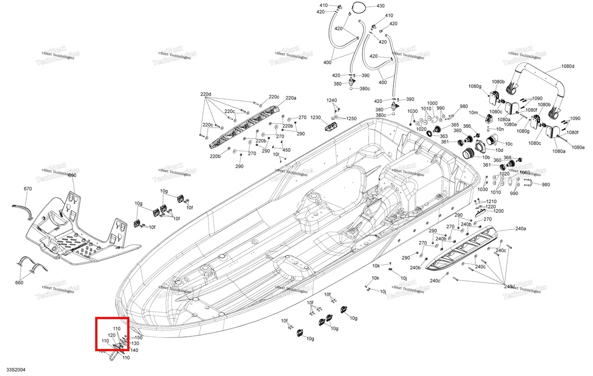 Схема применяемости: Чёрный Shell Sea-Doo RXP (2016) (292001837)