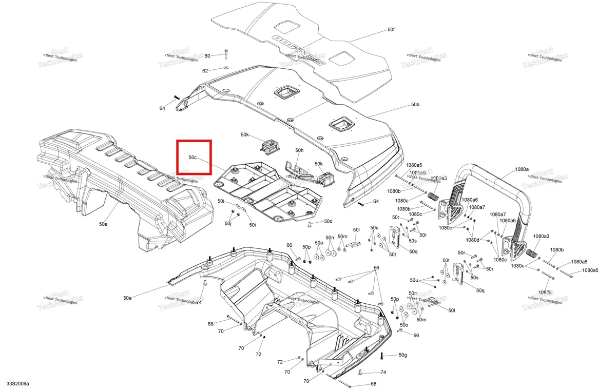 Деталь 292002140 на схеме узла 2020 Sea-Doo FISH PRO 170 Hull Extension And Ladder