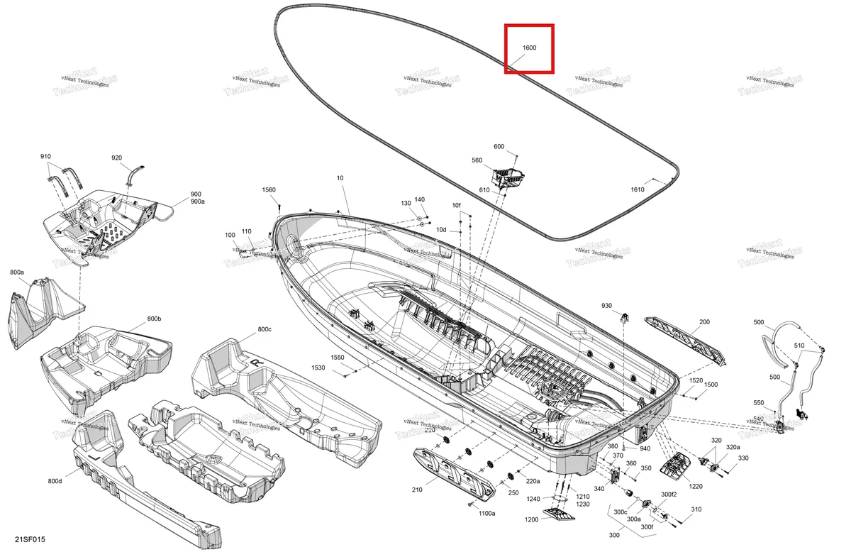 Деталь 292002242 (Прокладка Sea-Doo GTR 300 X (2026) (292002242)) на схеме узла 2026 Sea-Doo GTI - 170 - SE - 30TF - Teal Blue Metalic Body - Hull