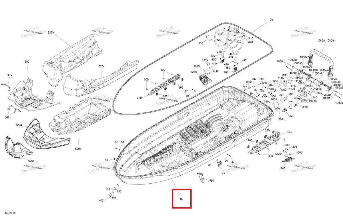 Деталь 292002265 на схеме узла 2020 Sea-Doo GTI SE 130 Hull