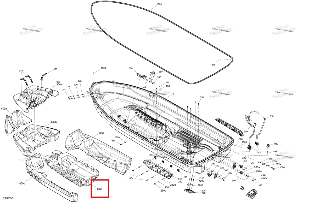 Деталь 292002298 на схеме узла 2023 Sea-Doo GTI SE 130 Body - Hull