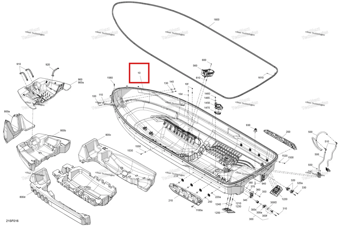 Деталь 292003090 на схеме узла 2026 Sea-Doo FISH PRO SCOUT - 130 - 33TB - Bright White Body - Hull
