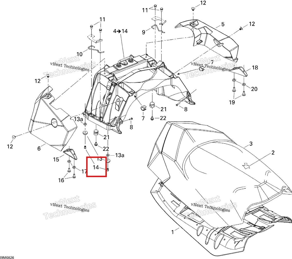 Деталь 293150001 на схеме узла 2008 Ski-Doo GSX LTD TOURING 600 HO SDI Seat