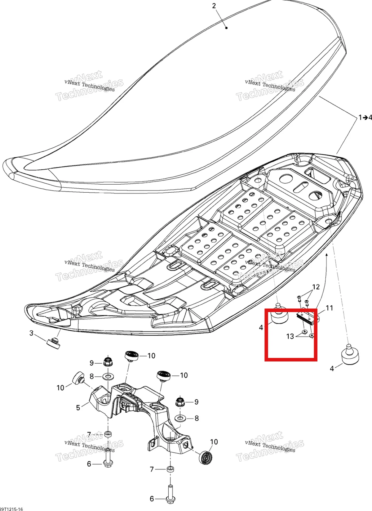Деталь 293150007 на схеме узла 2015 Can-Am DS 450EFI STD Seat