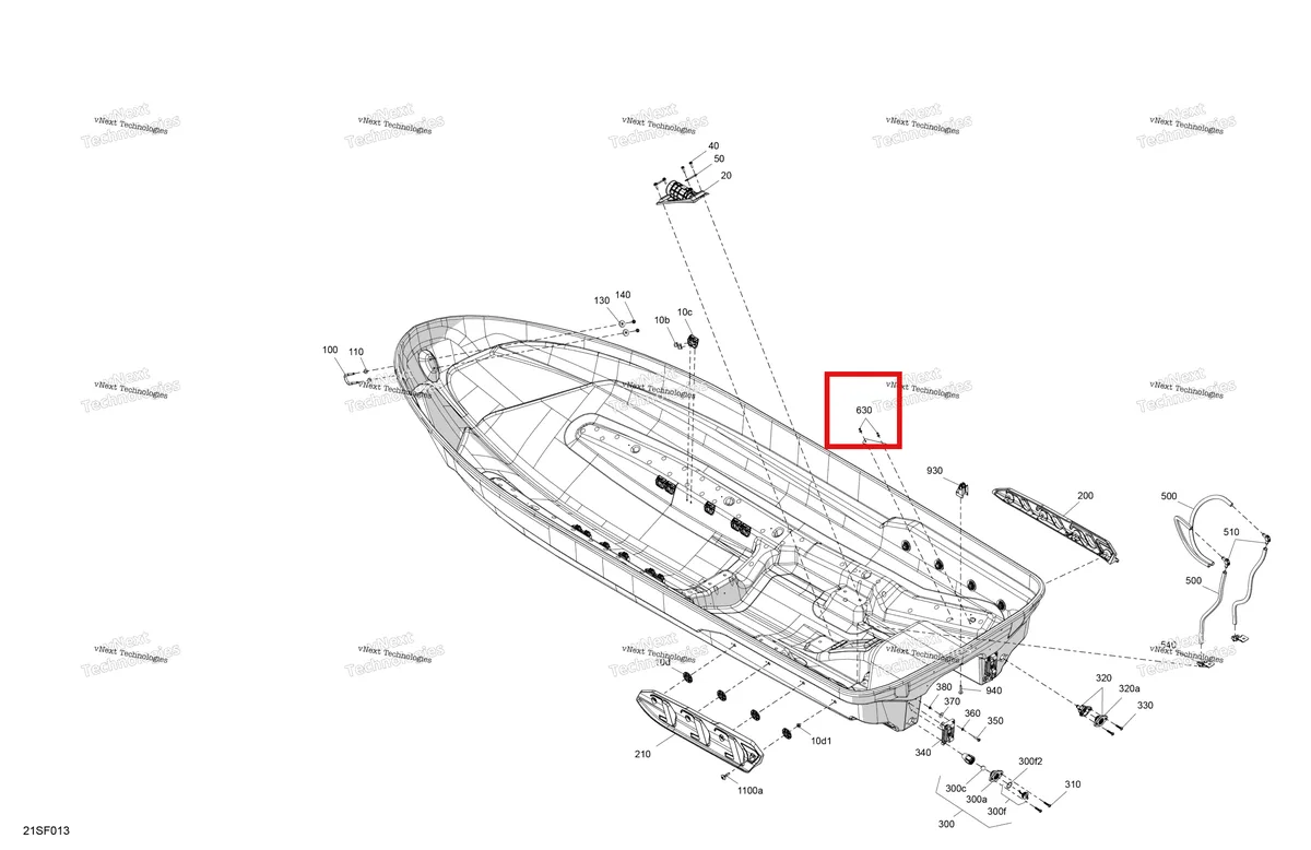 Деталь 293150037 (заклёпка) на схеме узла - 25TD - Bright White Body - Hull