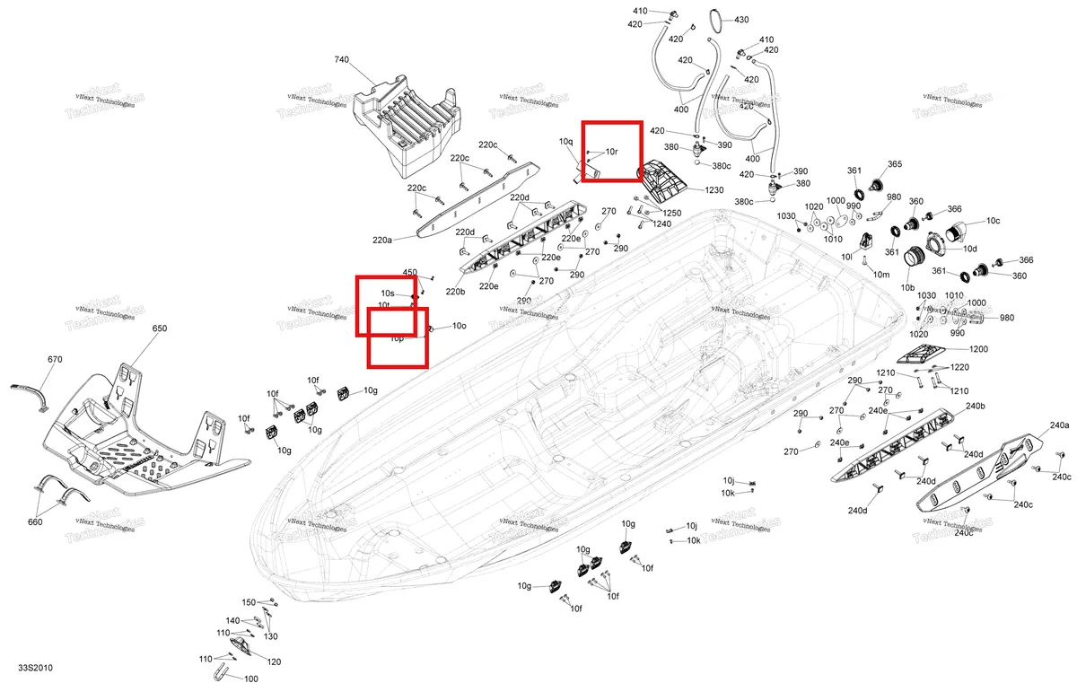 Деталь 293150043 на схеме узла 2020 Sea-Doo RXP 300 Hull