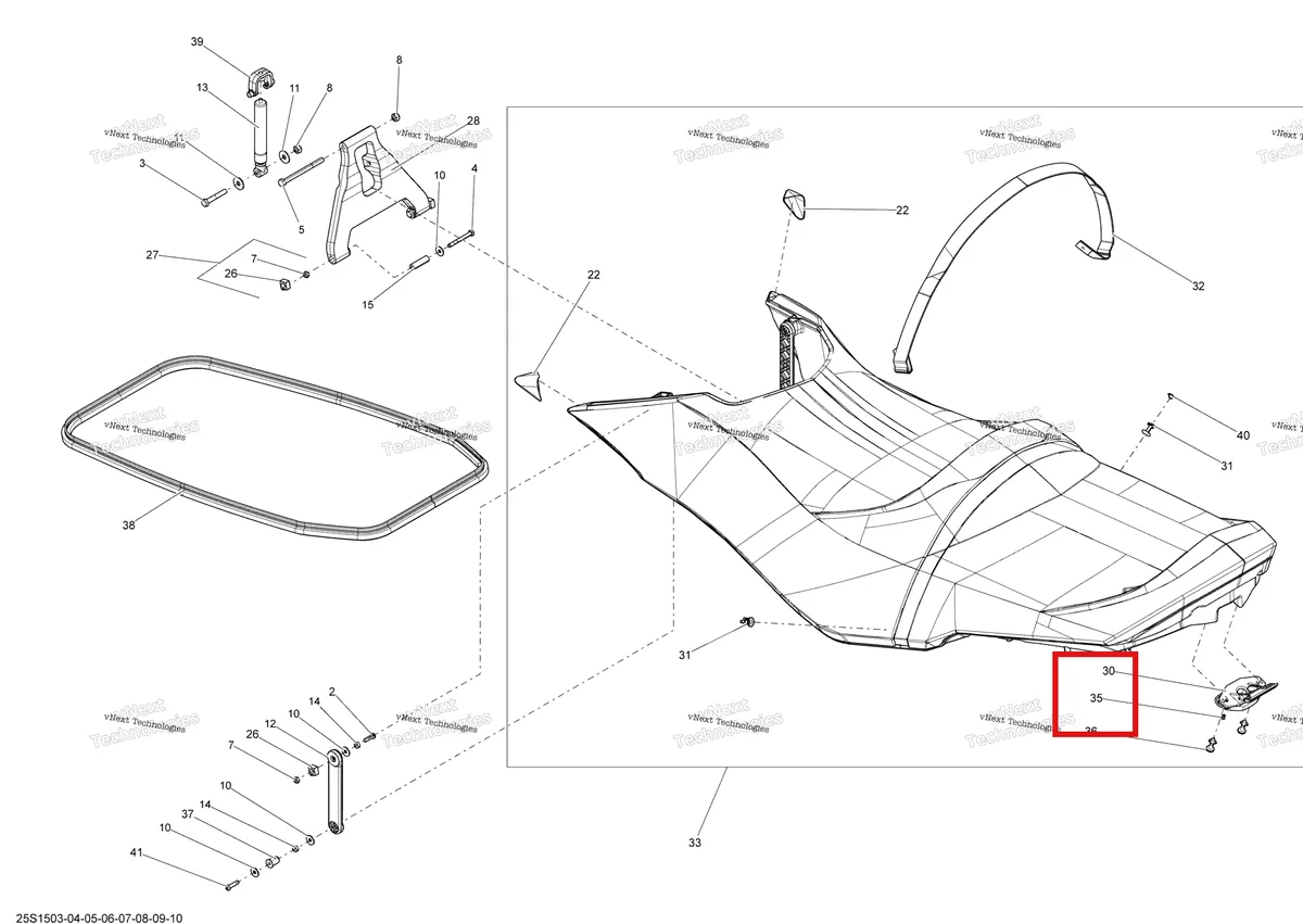 Схема применяемости: Вытяжная заклёпка 1/8 RXT × жёлтый Sea-Doo RXT-X 260 RS (2012) (293150143)