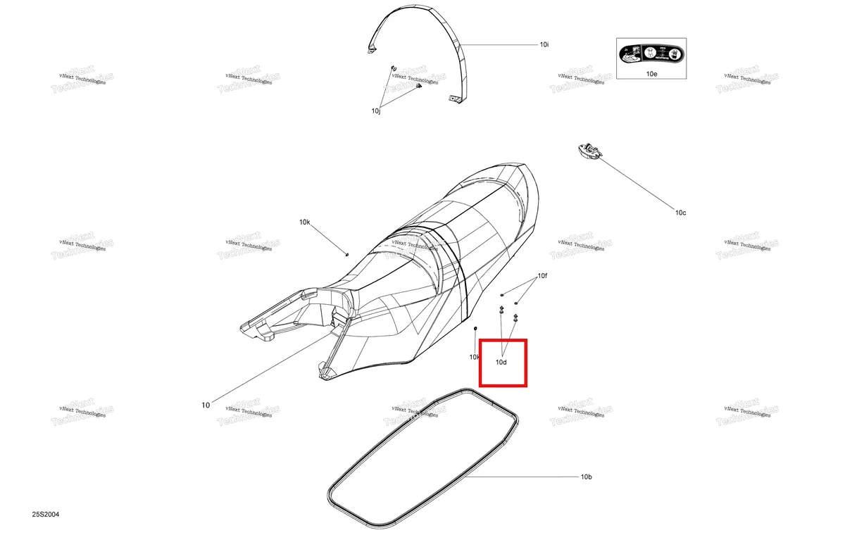 Схема применяемости: Заклёпка 1/4 Sea-Doo RXP (2016) (293150151)