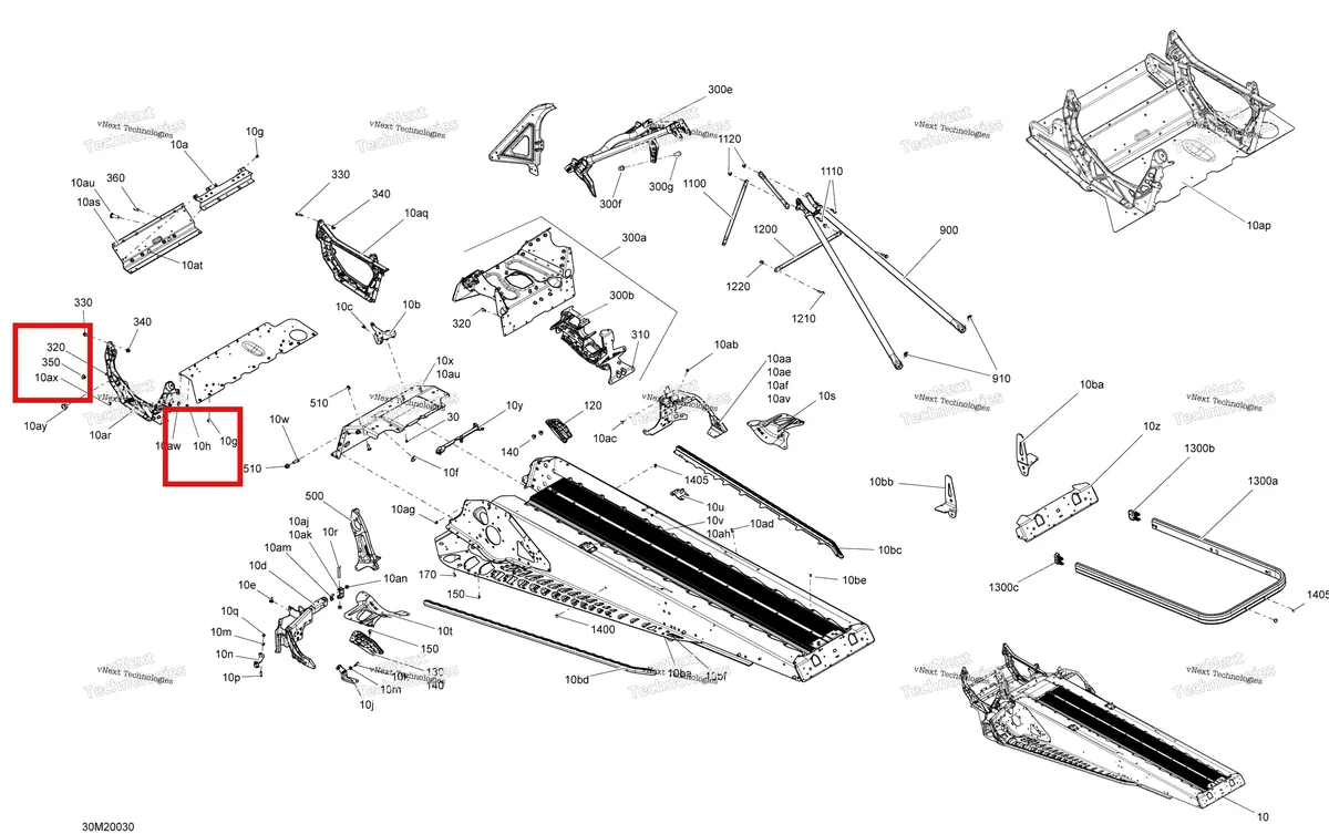 Деталь 293150191 (Деталь Monobolt Rivet, 4.8 Mm) на схеме узла 2020 Ski-Doo EXPEDITION SPORT 550F Frame
