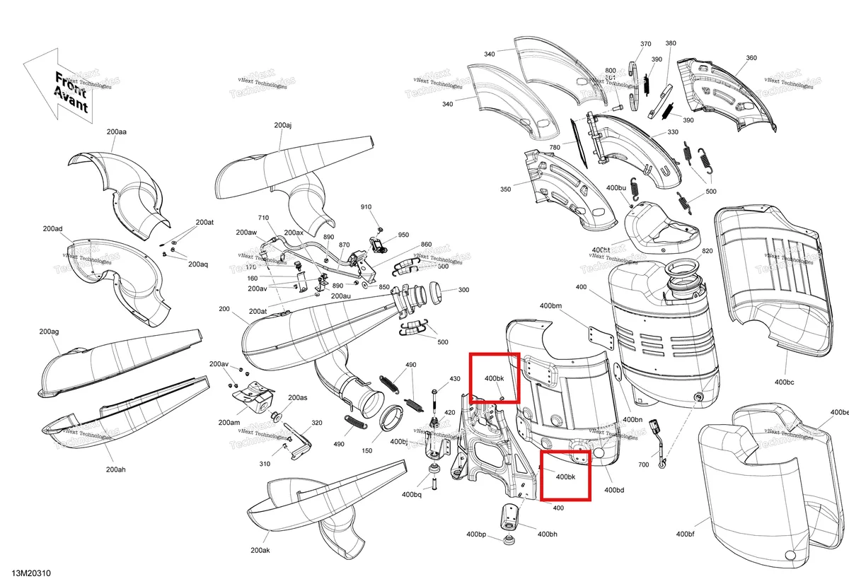 Деталь 293150200 на схеме узла 2020 Ski-Doo SUMMIT 850 E-TEC Turbo Engine - Exhaust