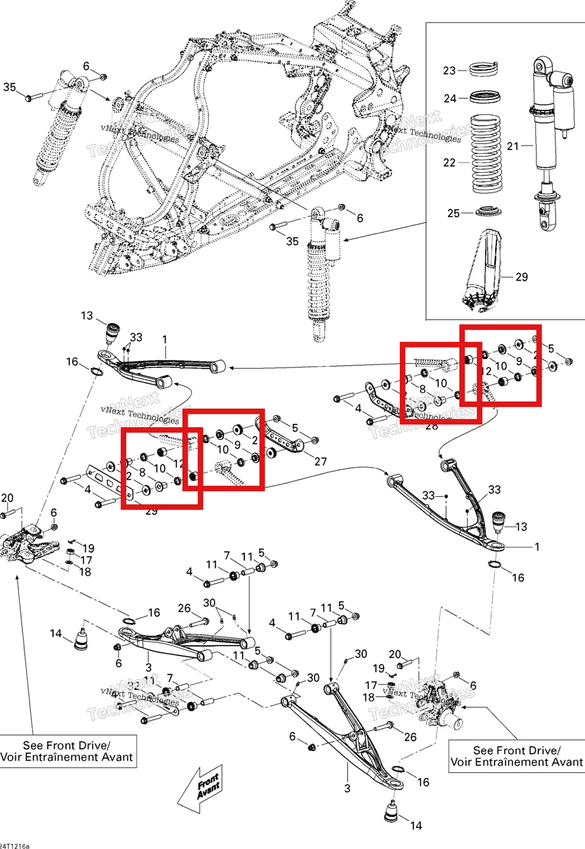 Деталь 293200120 на схеме узла 2015 Can-Am DS 450EFI XXC, XMX Front Suspension Xxc