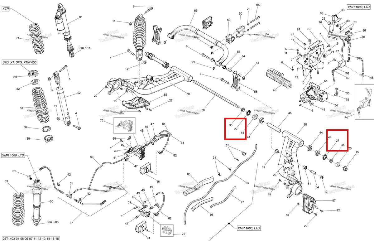 Деталь 293200132 на схеме узла 2014 Can-Am OUTLANDER MAX 1000EFI LTD Rear Suspension