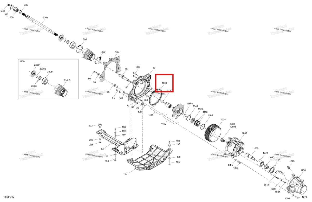 Деталь 293200134 на схеме узла 2026 Sea-Doo SPARK - 900 HO ACE - TRIXX - 67TB - Gulfstream Blue - 1UP Drive - Propulsion