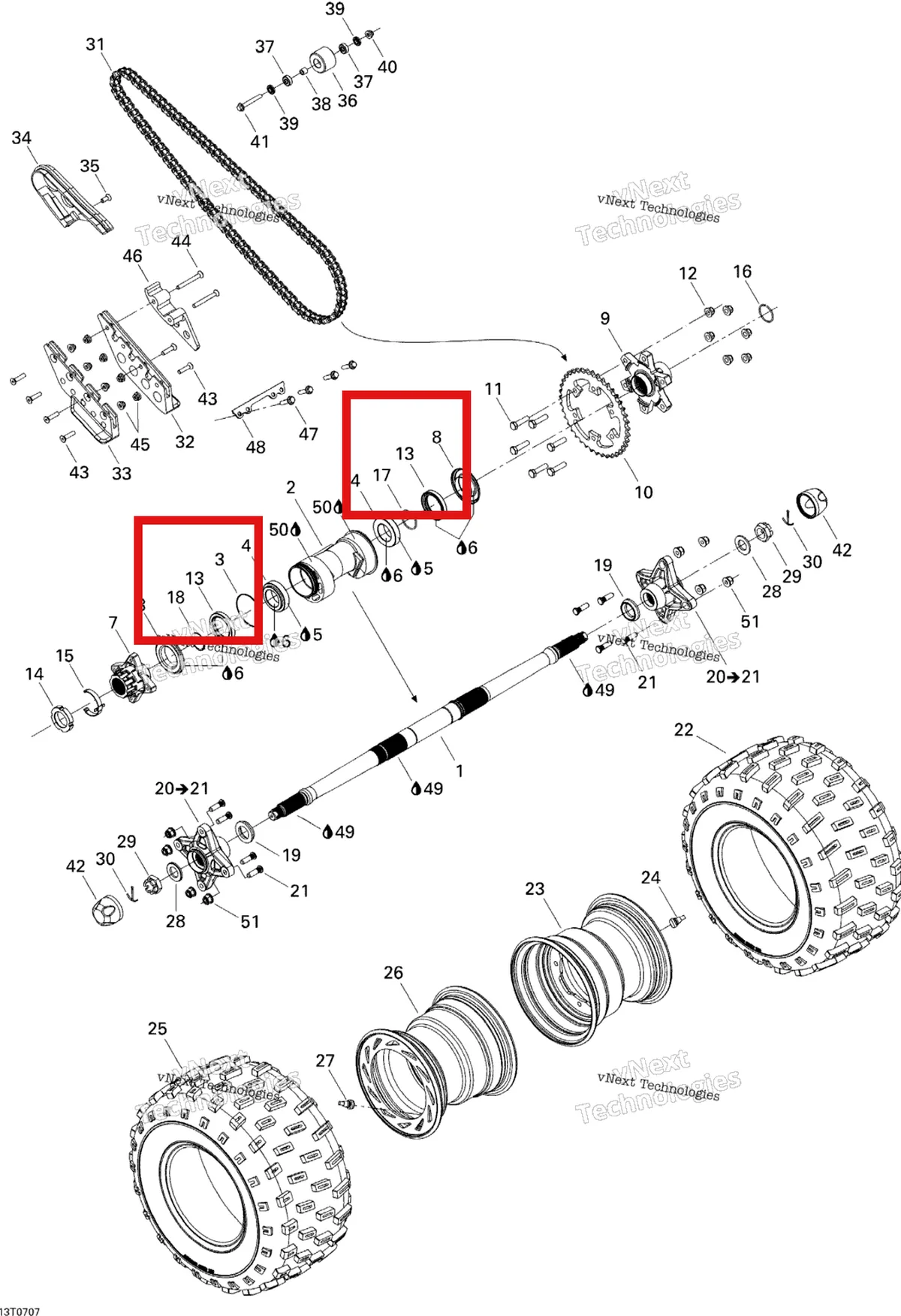 Деталь 293250115 на схеме узла 2007 Can-Am DS 650 X Drive System, Rear
