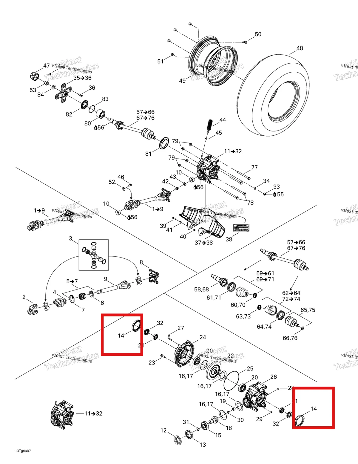 Деталь 293250139 на схеме узла 2004 Can-Am Outlander 330/400 STD 2 X 4 Drive System, Rear