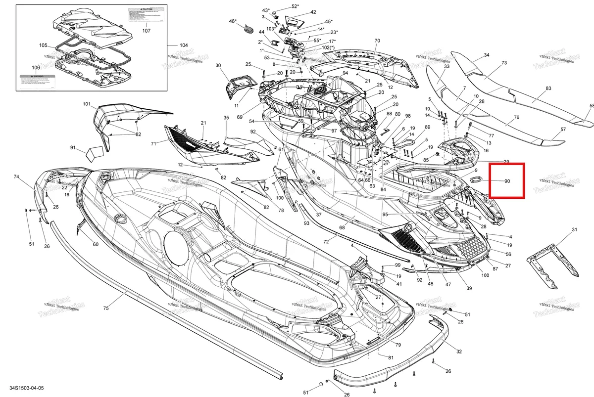 Схема применяемости: LIP сальник Sea-Doo RXT (2016) (293250209)