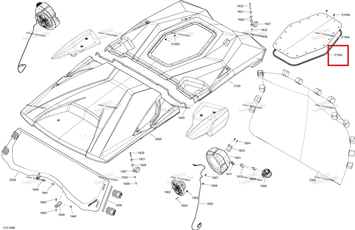 Деталь 293250336 на схеме узла 2019 Can-Am Commander MAX 1000R EFI Body And Accessories - Accessories - Ltd