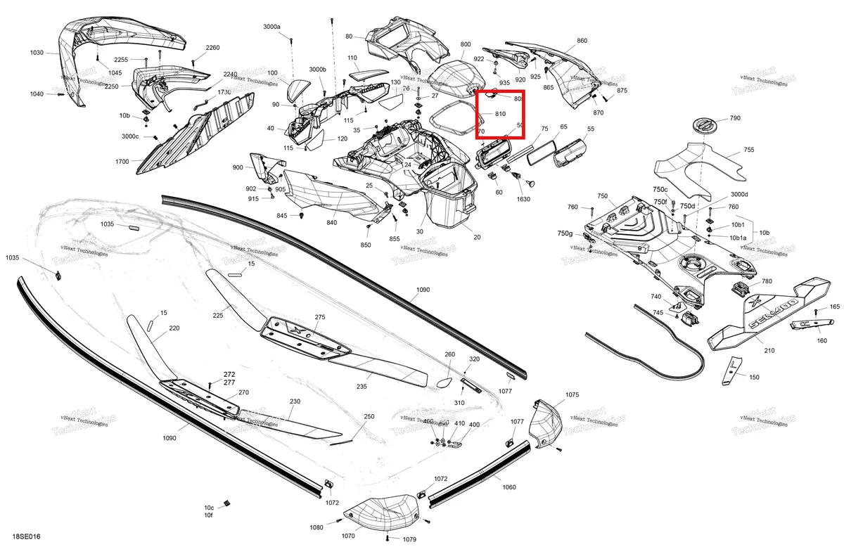 Деталь 293250528 на схеме узла 2025 Sea-Doo GTR - 300 - X - 24SA - Eclipse Black - Audio Body - System