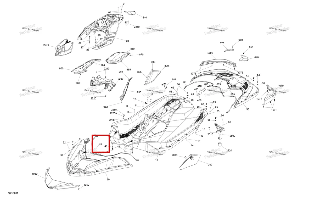 Схема применяемости: Прокладка Sea-Doo Spark 60 (2023) (293250599)