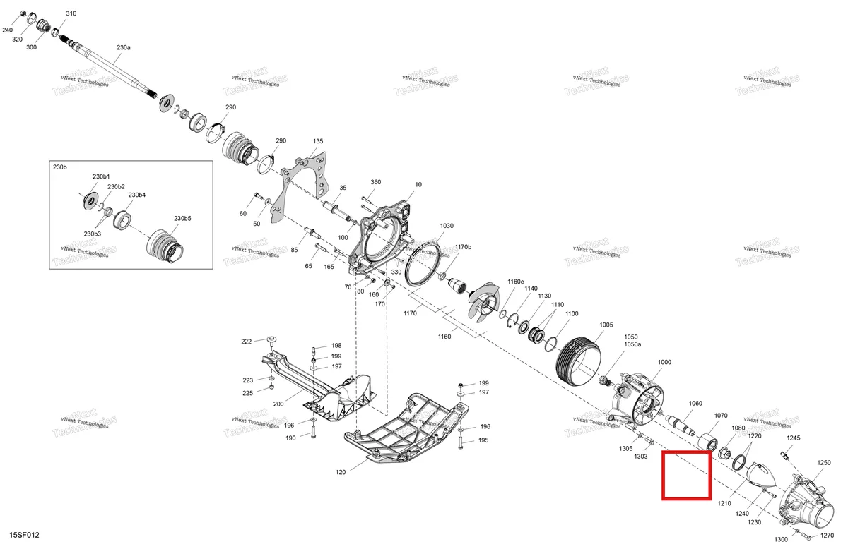 Деталь 293300006 на схеме узла 2026 Sea-Doo SPARK - 900 ACE - BASE - 61TA - Sunrise Orange - 2UP Drive - Propulsion