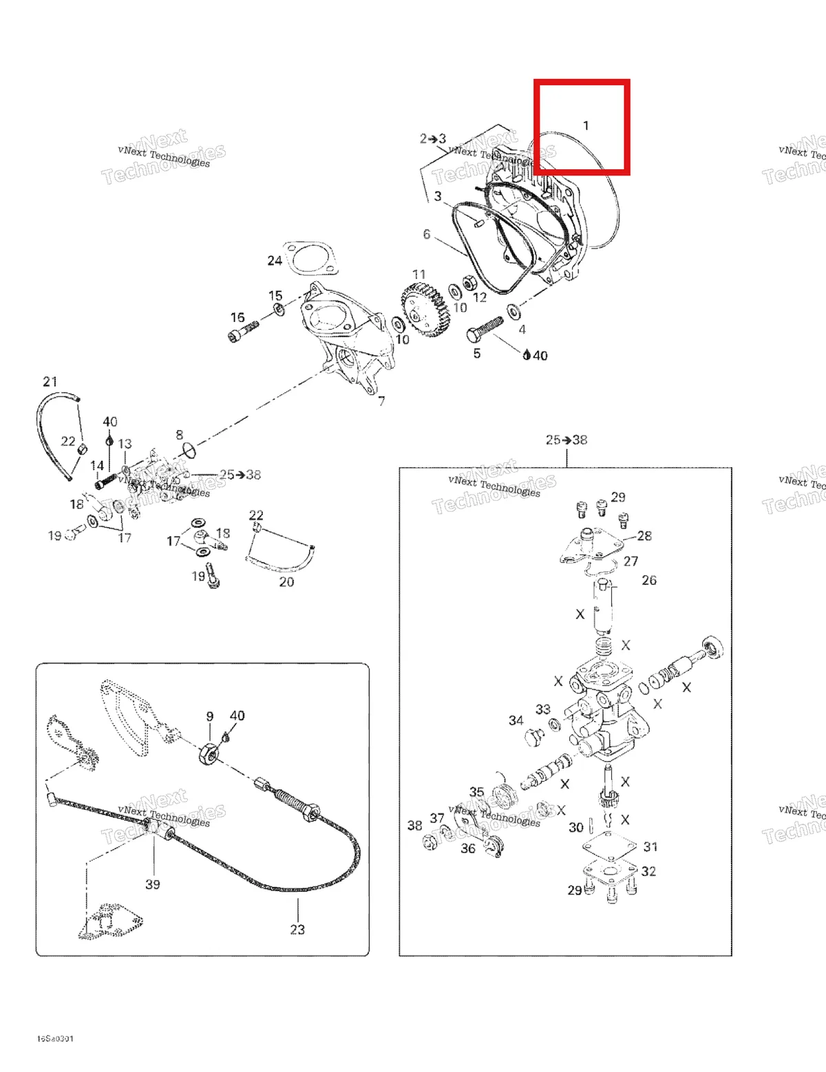 Деталь 293300023 на схеме узла 2003 Sea-Doo GTI LE Oil Injection System, Oil Pump, Rotary Valve