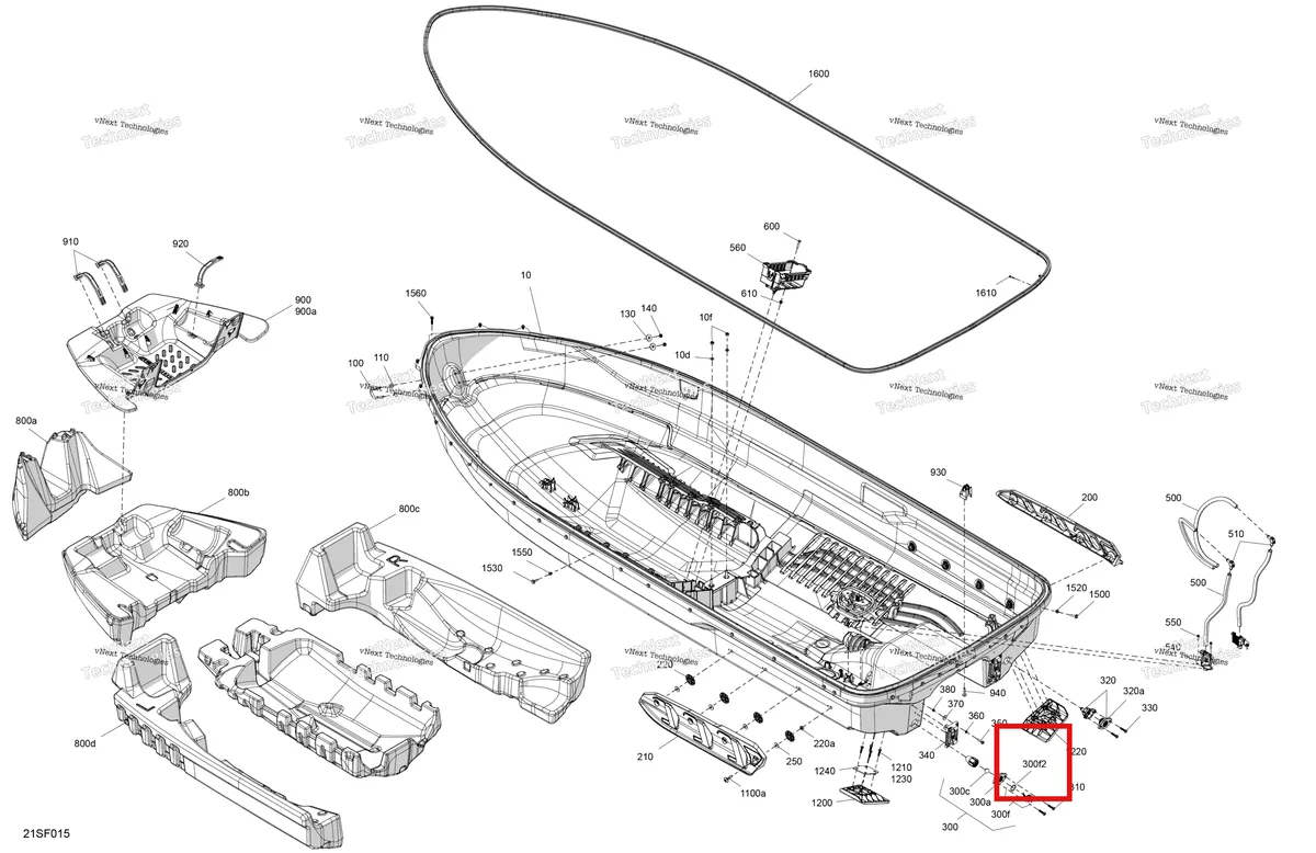 Схема применяемости: Уплотнительное кольцо Sea-Doo Spark 60 (2023) (293300067)