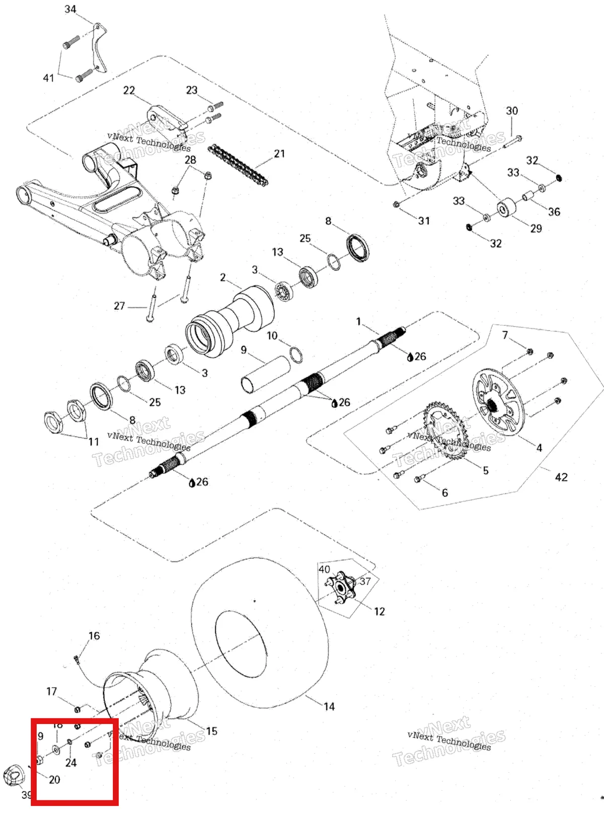 Деталь 293300082 на схеме узла 2006 Can-Am Rally 175 Drive System, Rear