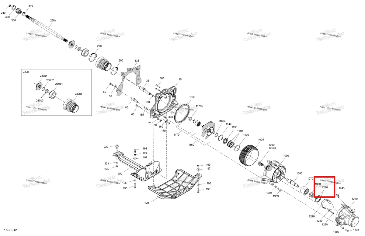 Деталь 293300096 на схеме узла 2026 Sea-Doo SPARK - 900 HO ACE - TRIXX - 67TB - Gulfstream Blue - 1UP Drive - Propulsion