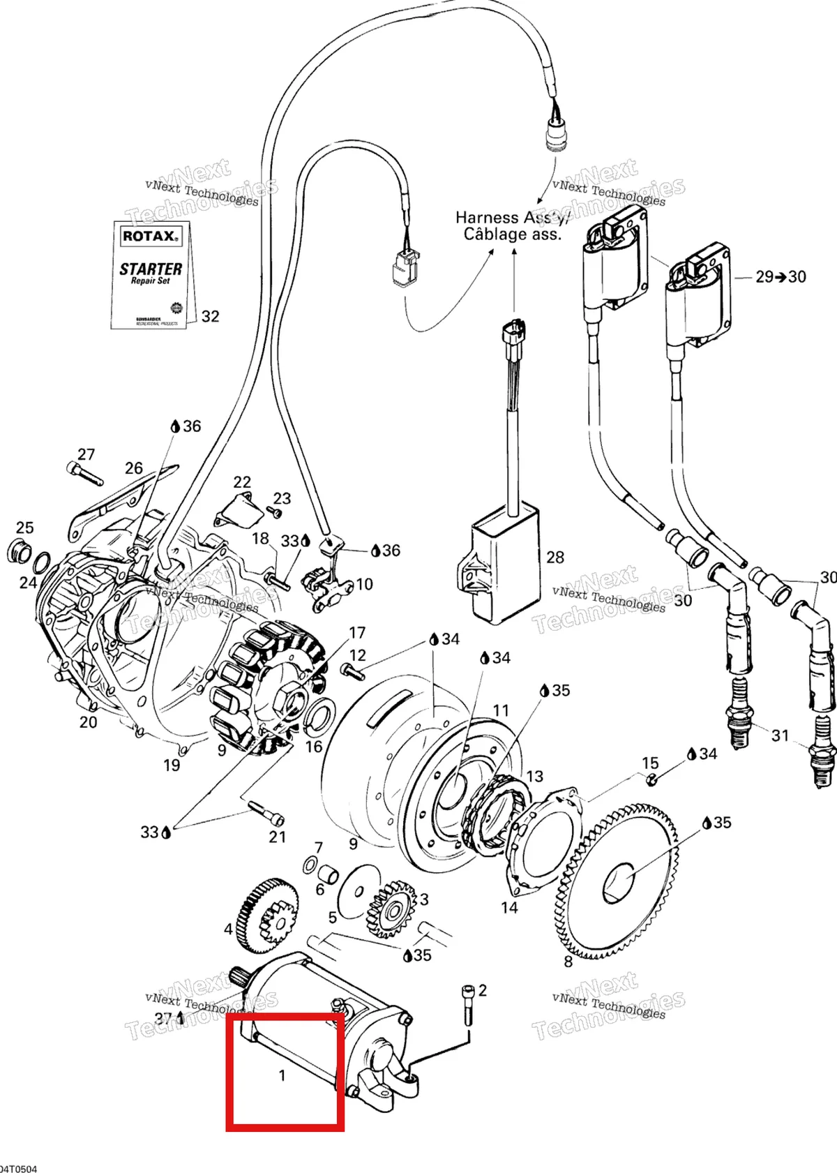 Деталь 293300103 на схеме узла 2005 Can-Am DS 650/DS 650 X Ignition And Magneto