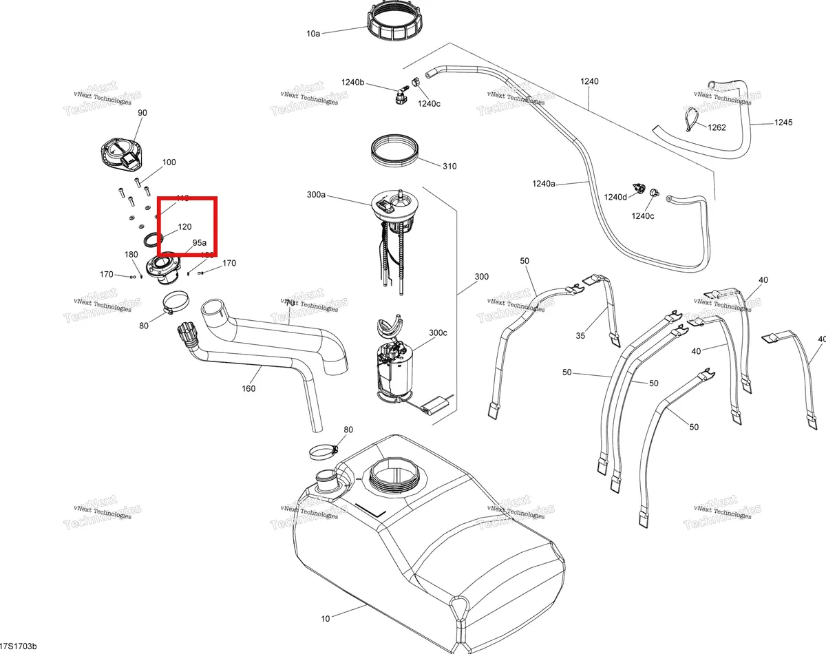 Деталь 293300139 (× кольцо Sea-Doo RXP (2016) (293300139)) на схеме узла 2017 Sea-Doo RXT Fuel System - All Models