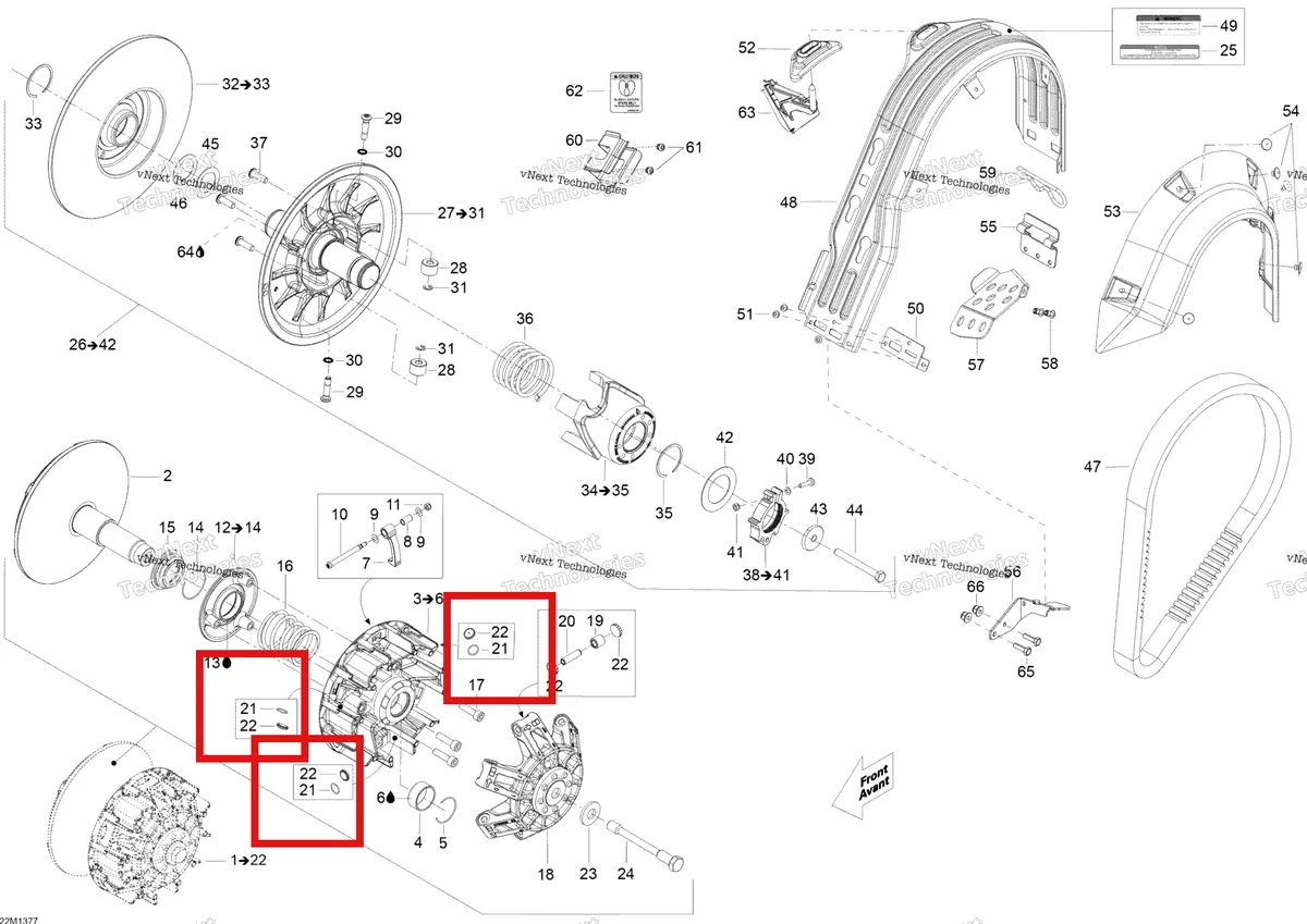 Деталь 293300145 (Уплотнительное кольцо) на схеме узла XU Pulley System