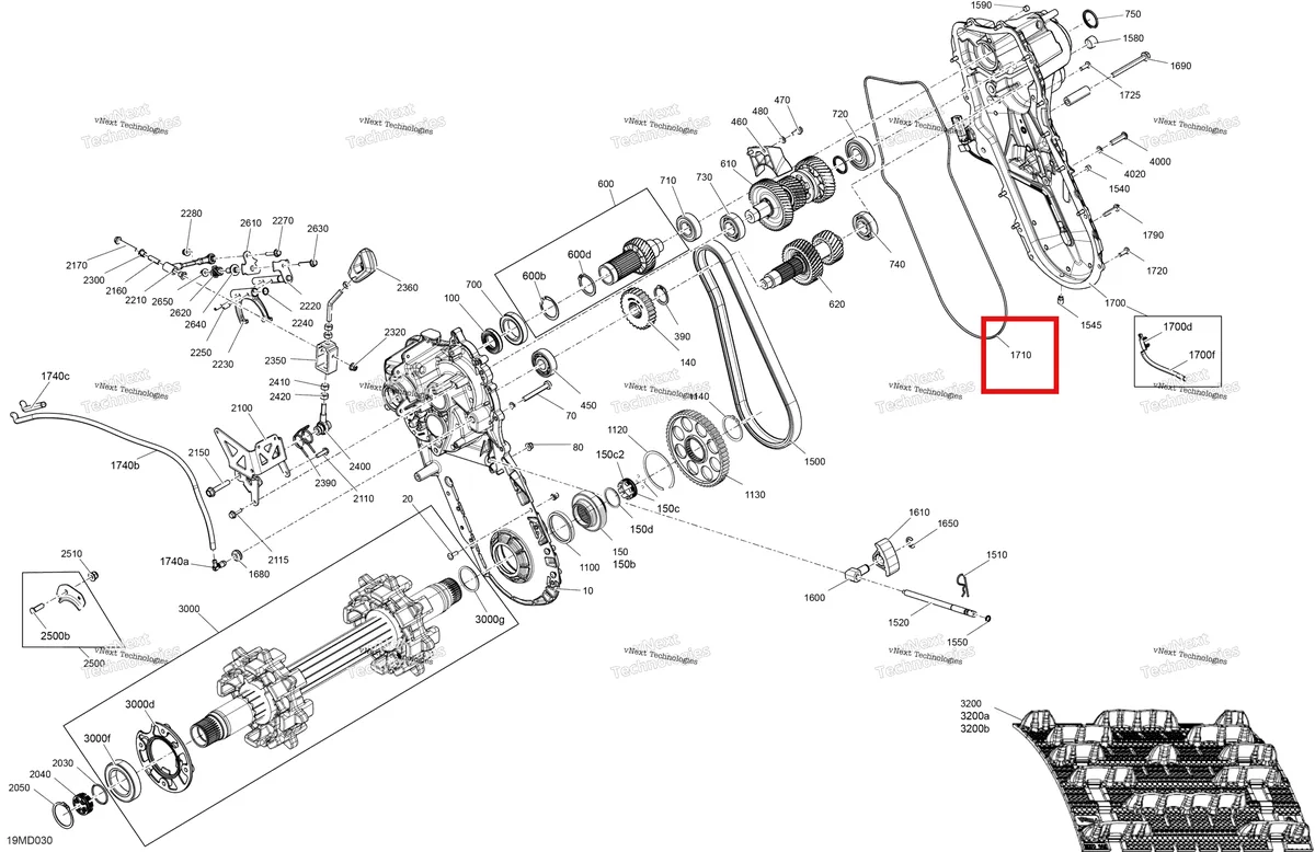 Деталь 293300197 на схеме узла 2024 Ski-Doo SKANDIC 600 EFI - LE - ATRB - Northern Lichen - 154X20X1.5CST Track Drive - System