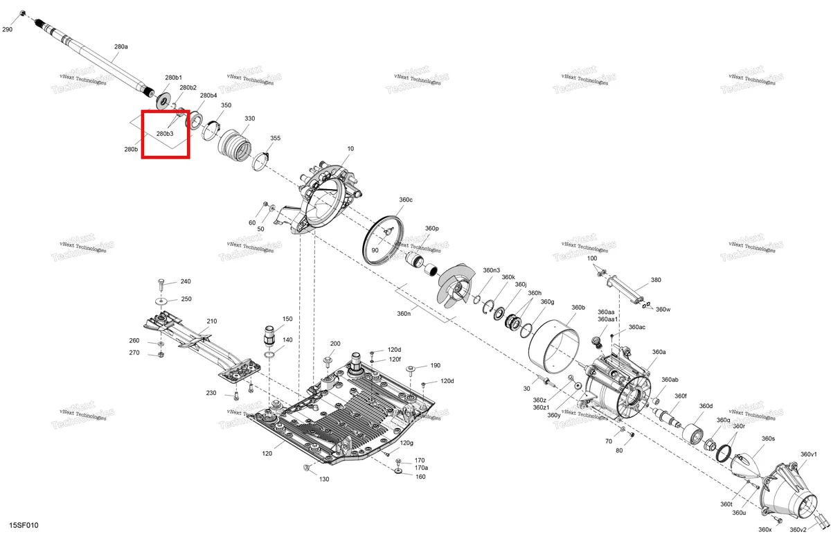 Деталь 293300220 (Уплотнительное кольцо Sea-Doo GTX 300 (2020) (293300220)) на схеме узла 2026 Sea-Doo GTR - 230 - STD - 36TC - Eclipse Black Drive - Propulsion