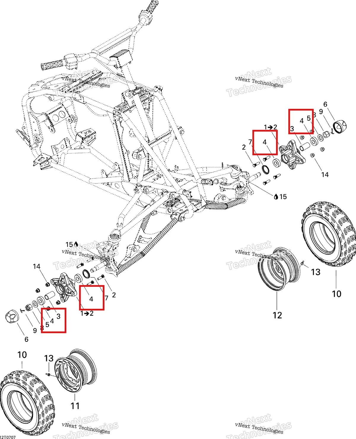 Деталь 293350036 на схеме узла 2007 Can-Am DS 650 X Drive System, Front