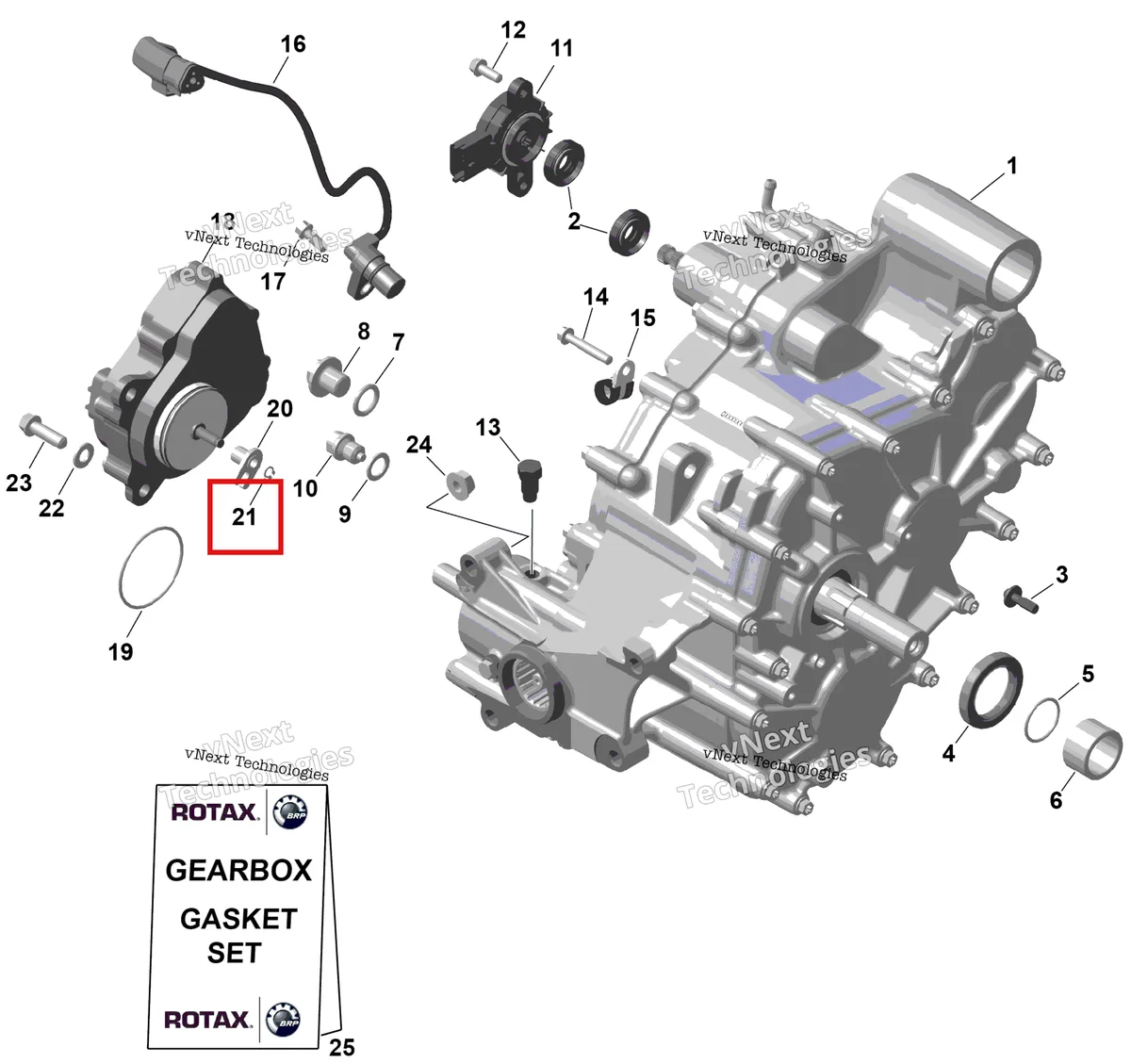 Деталь 293370042 на схеме узла 2026 Can-Am RENEGADE - 4X4 - XMR - 1000R EFI - 5UTA - Hyper Silver Rotax - Gearbox