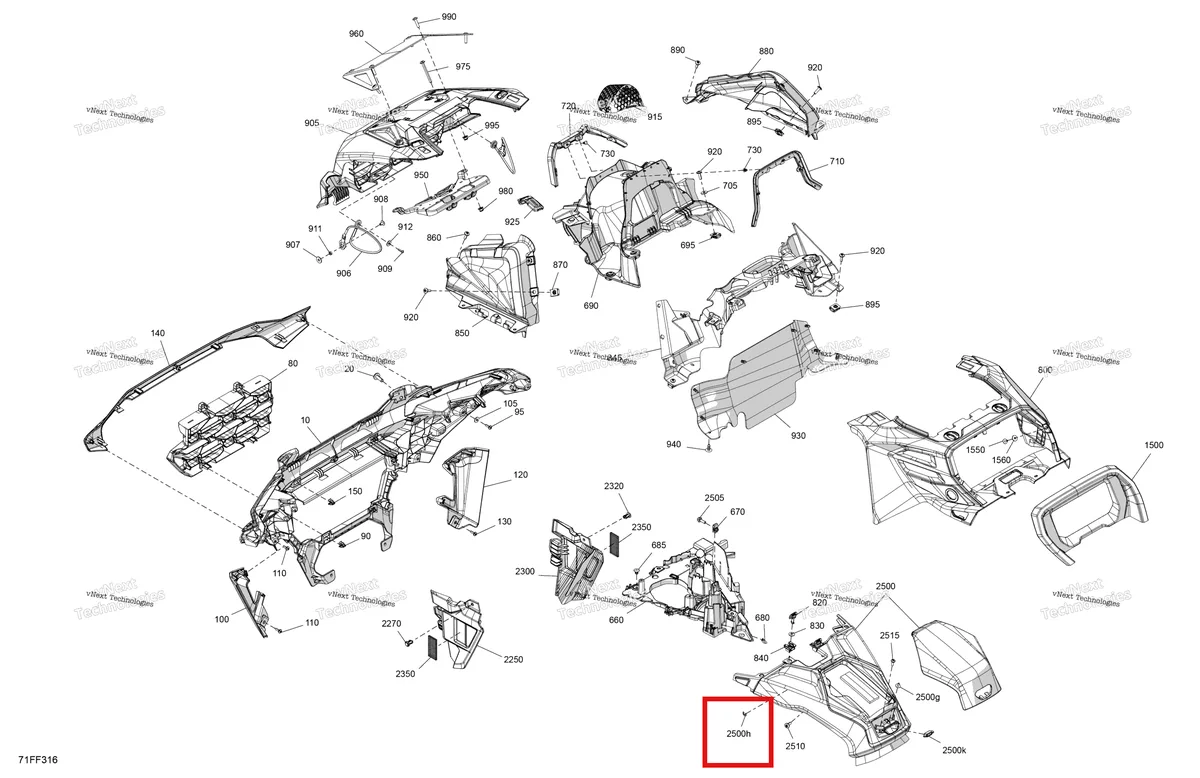 Деталь 293370050 (Пружинное стопорное кольцо) на схеме узла 2026 Can-Am OUTLANDER - 4X4 - XMR - 1000R - 4LTD - Loft Green Satin Body - Front Section
