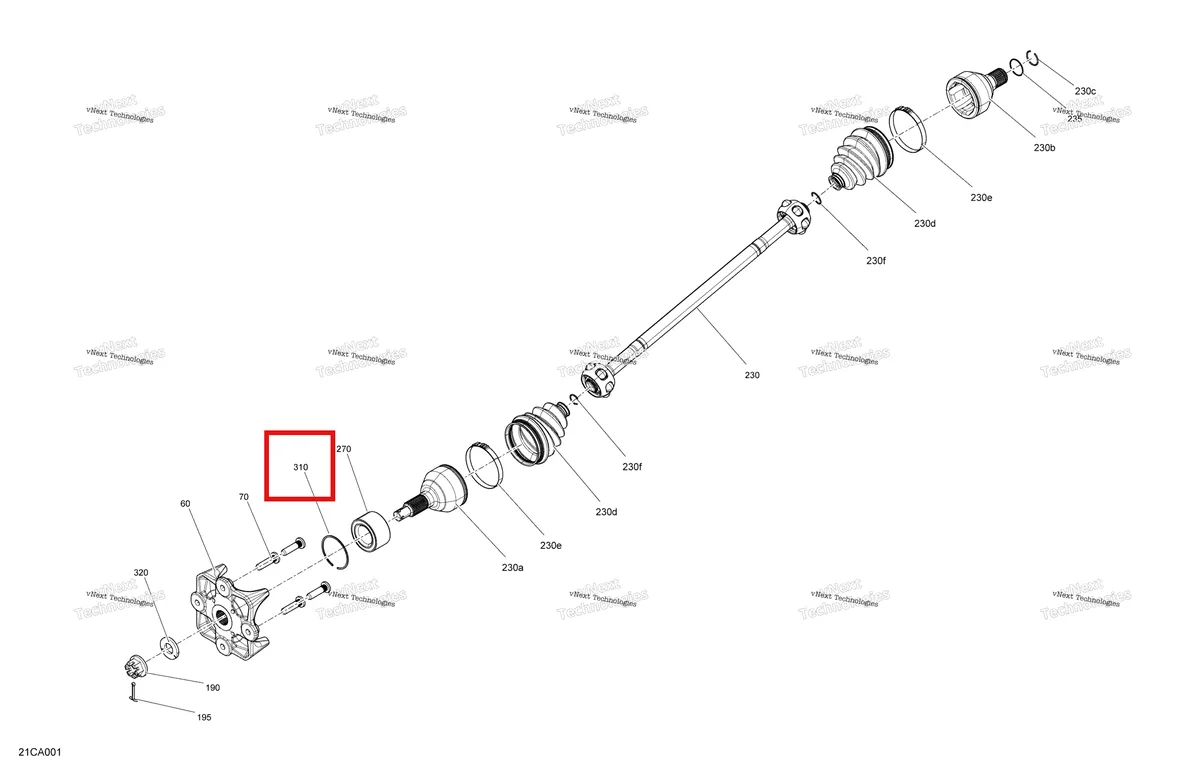 Деталь 293370102 на схеме узла 2021 Can-Am Maverick Turbo RR - XRS - CE Drive - Rear Section - Common Parts