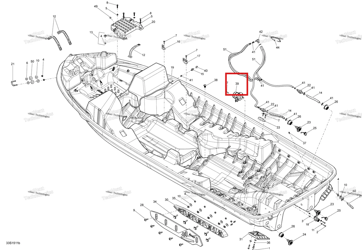 Схема применяемости: HULL вставка Sea-Doo RXT-X 260 RS (2012) (293450306)