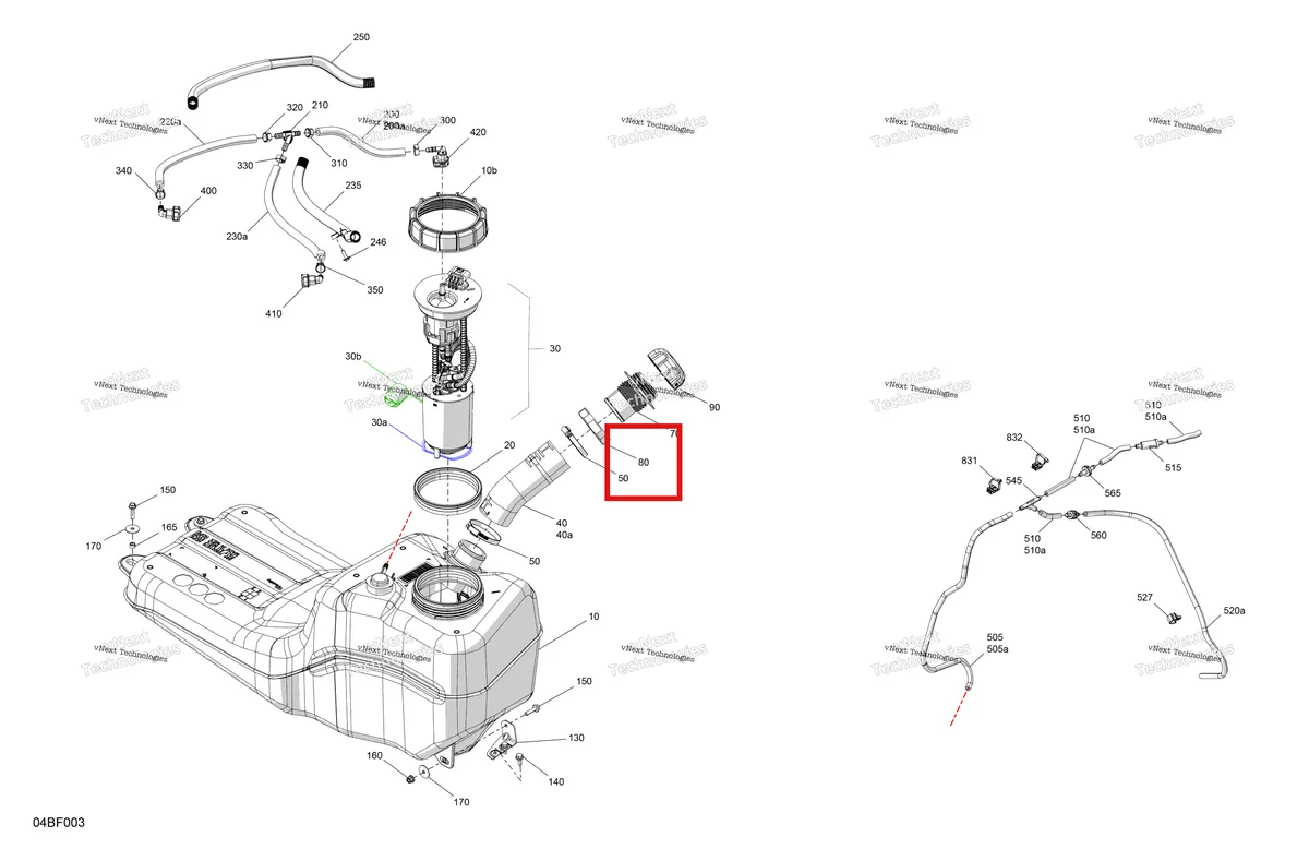 Деталь 293600206 (Топливный горловина Neck гайка Can-Am Commander 1000R EFI DPS (2022) (293600206)) на схеме узла 2026 Can-Am Commander MAX - 1000R EFI - XMR - 6CTD - Dark Wildland Camo - 64