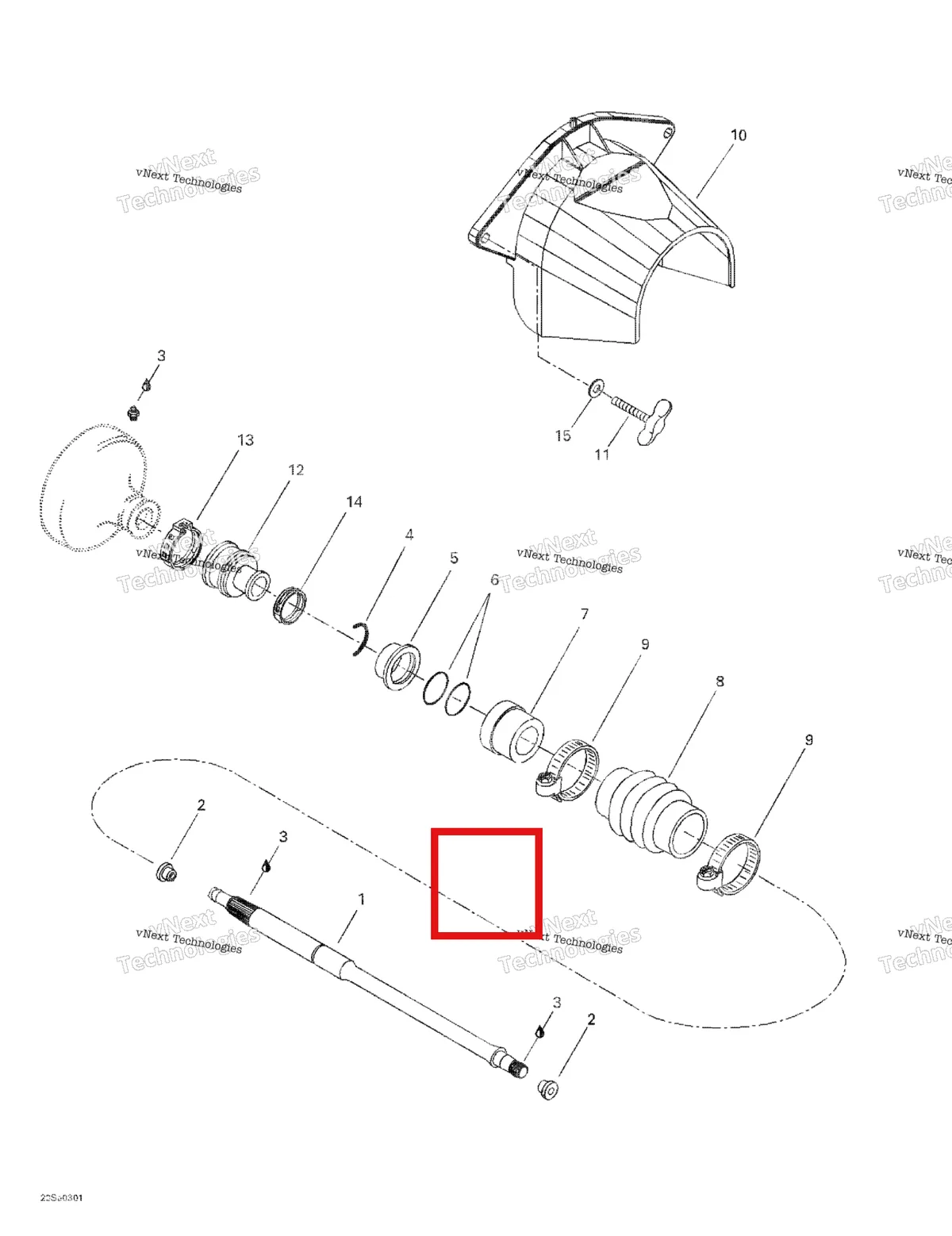 Деталь 293650021 на схеме узла 2003 Sea-Doo GTI LE Drive System