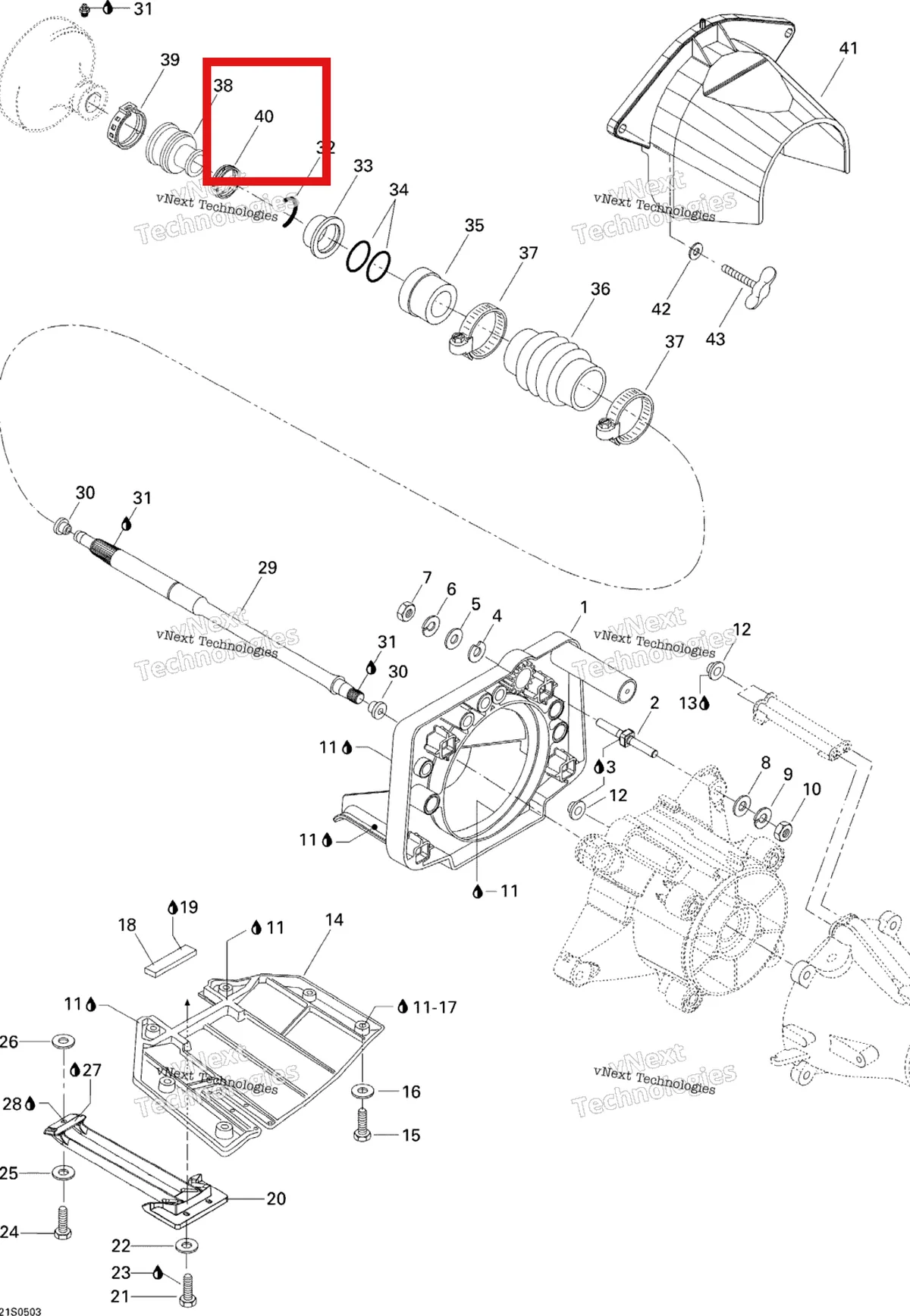 Деталь 293650067 на схеме узла 2005 Sea-Doo GTI LE RFI Propulsion Le