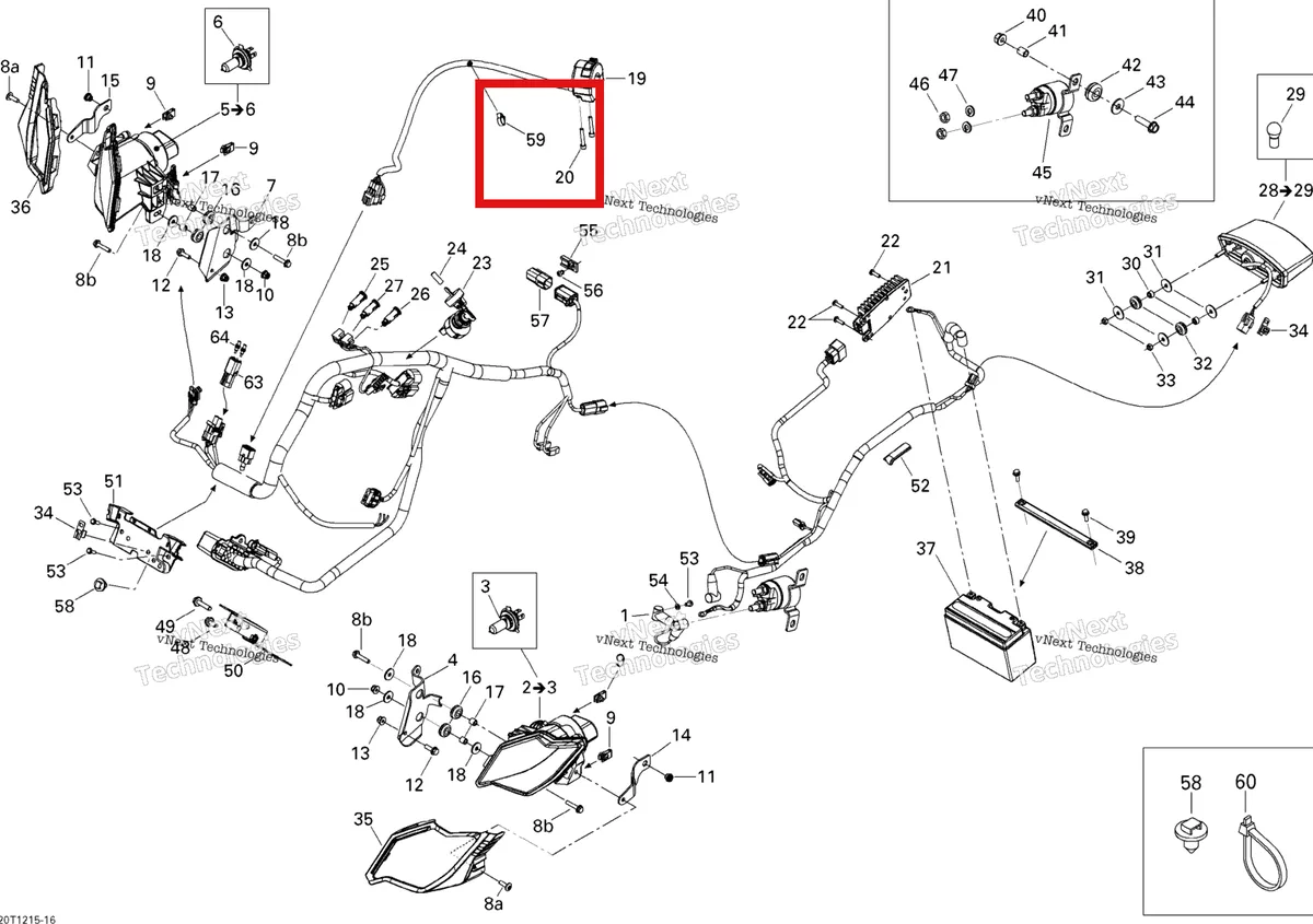 Деталь 293650082 на схеме узла 2015 Can-Am DS 450EFI STD Electrical System