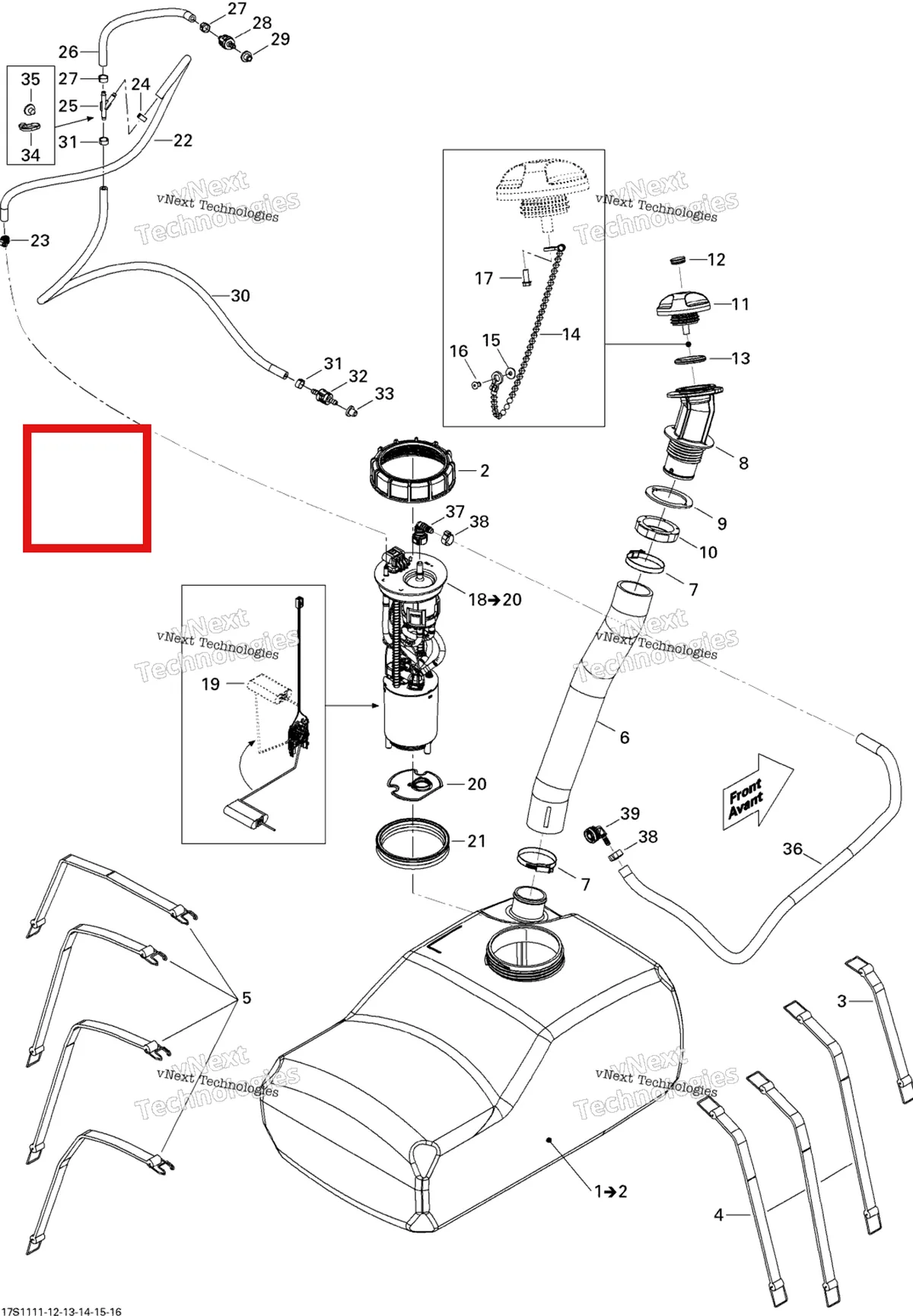 Деталь 293650084 (Зажим) на схеме узла Fuel System