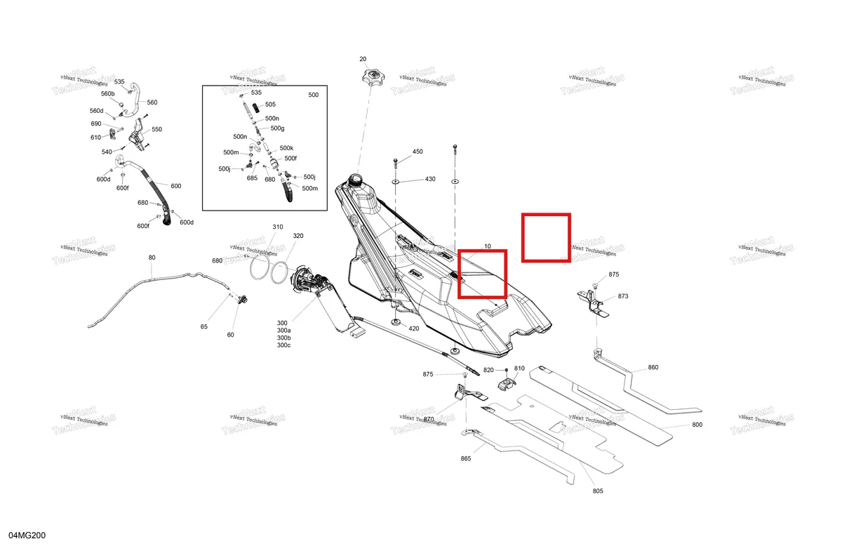 Деталь 293650125 (Хомут) на схеме узла 2027 Ski-Doo FREERIDE - STD - 850 E-TEC - VBVA - Ultraviolet - 15X146X2.5P Track - SHOT starter Engine - Fuel