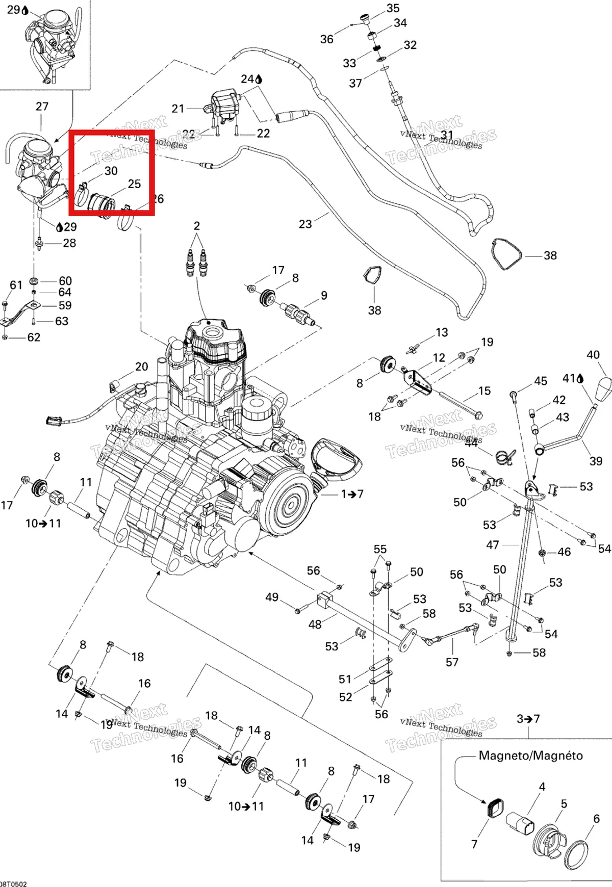 Деталь 293650156 на схеме узла 2005 Can-Am Traxter 5 Speed Engine Support