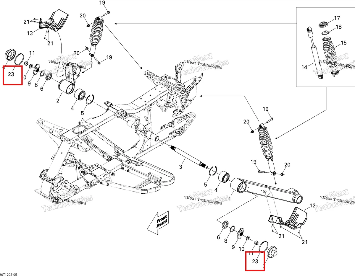 Деталь 293650162 на схеме узла 2012 Can-Am Outlander 500EFI STD & XT Rear Suspension