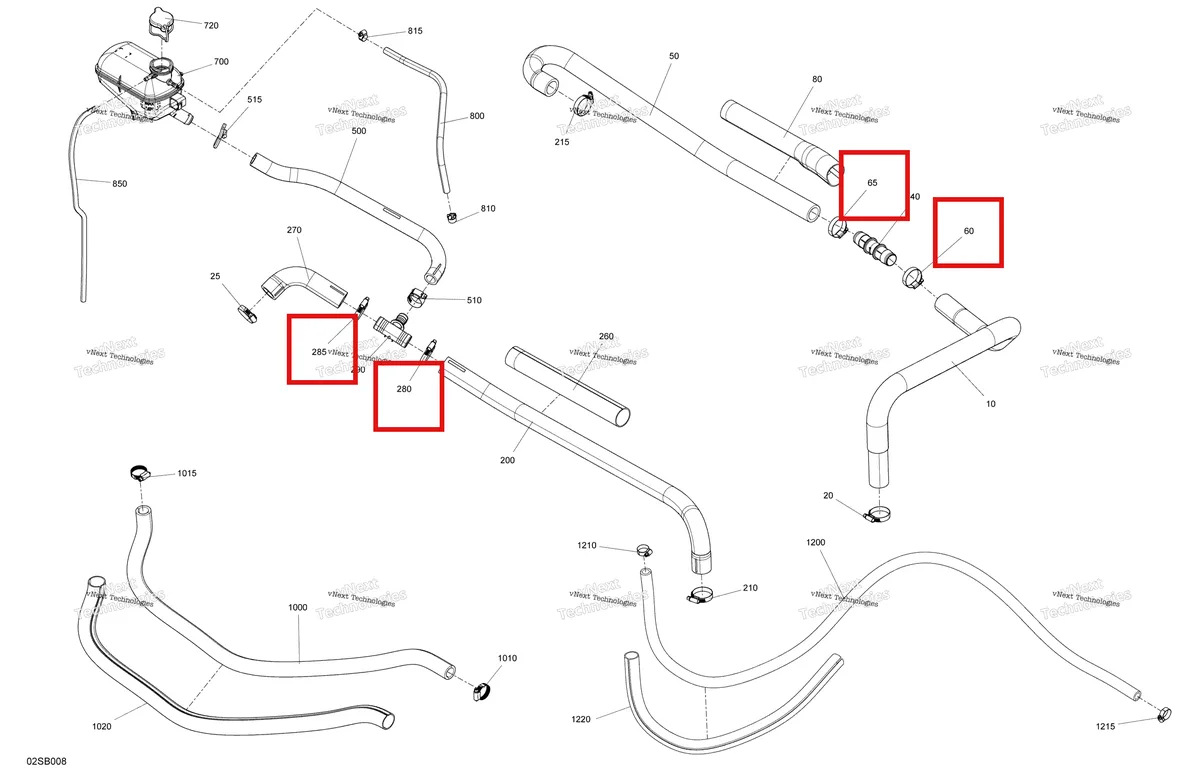 Деталь 293650185 на схеме узла 2022 Sea-Doo GTI 90 Engine - Cooling