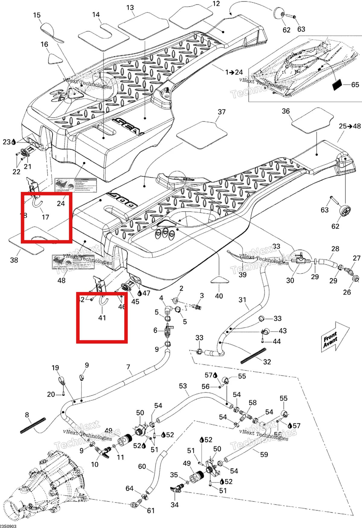 Деталь 293650189 на схеме узла 2009 Sea-Doo Wake PRO 215 Ballast Tank