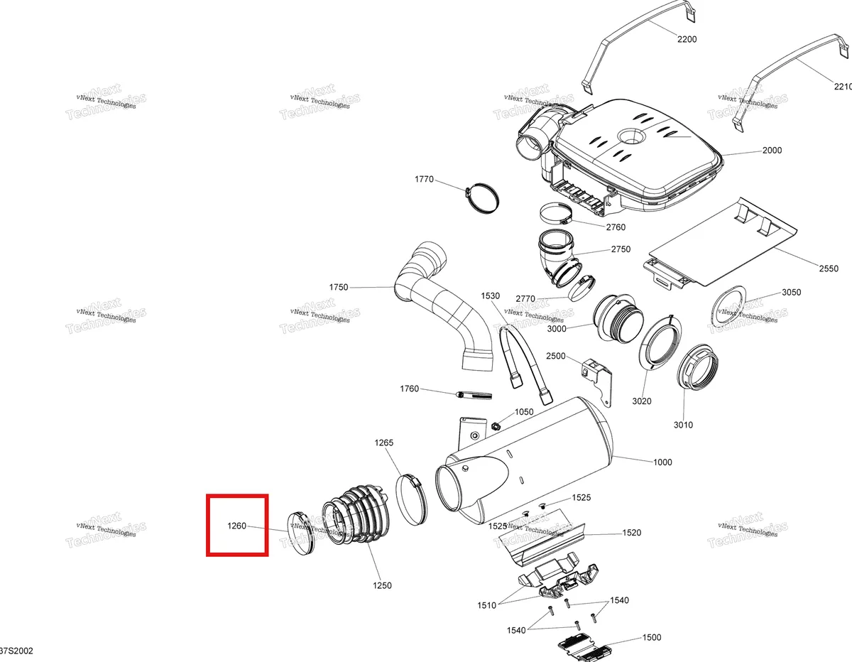 Деталь 293650202 на схеме узла 2020 Sea-Doo GTI 130 Exhaust